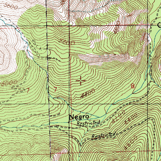 Topographic Map of Three Brothers Trail, WA