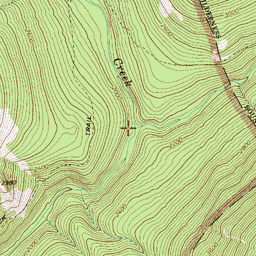 Topographic Map of Three Fools Creek, WA