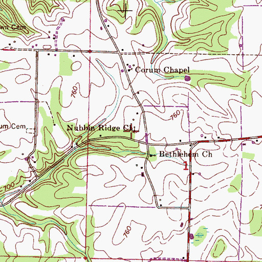 Topographic Map of Locks Crossing Church of Christ, AL