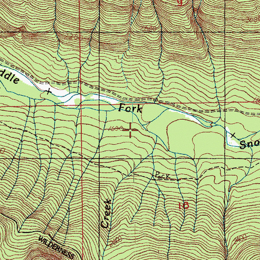 Topographic Map of Thunder Creek, WA