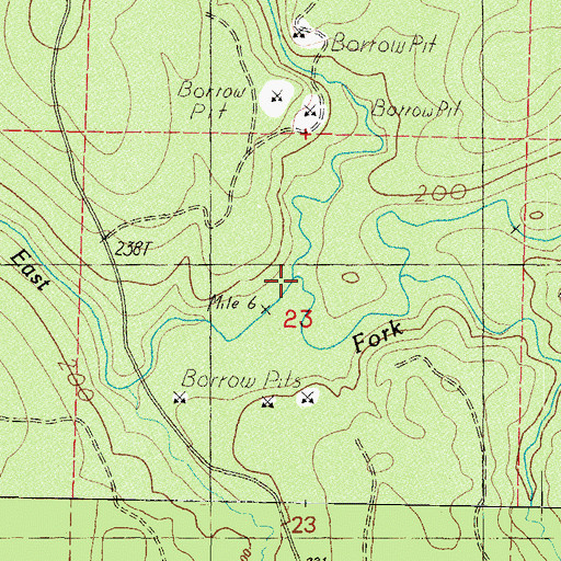 Topographic Map of Thunder Creek, WA