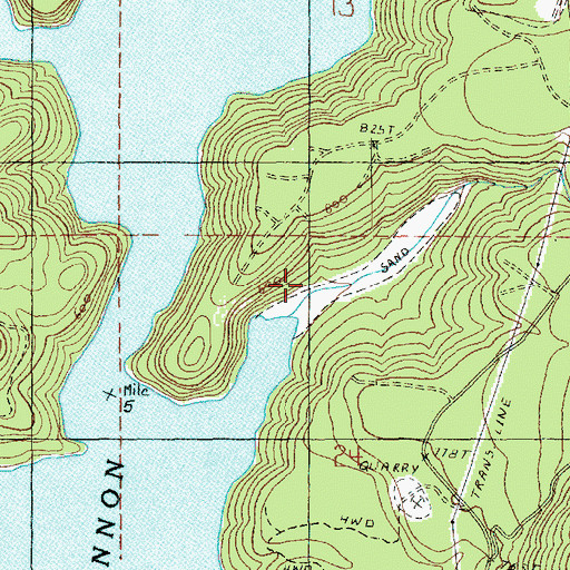 Topographic Map of Thunder Creek, WA