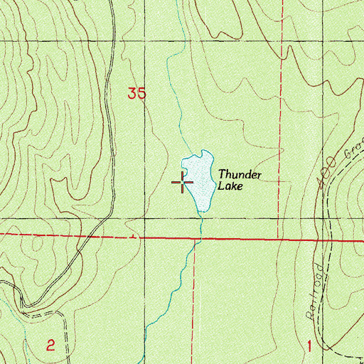 Topographic Map of Thunder Lake, WA