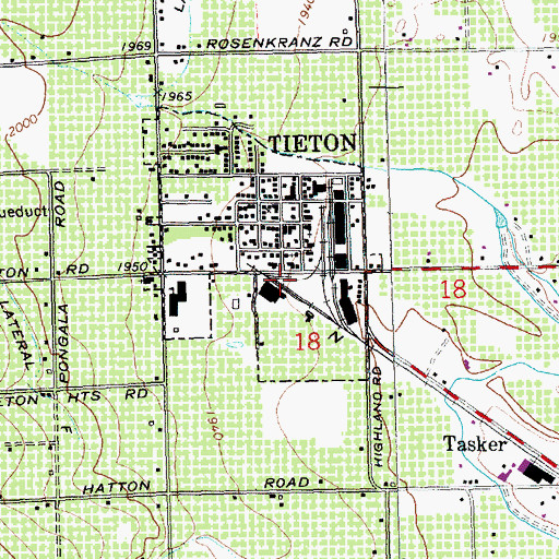 Topographic Map of Tieton, WA
