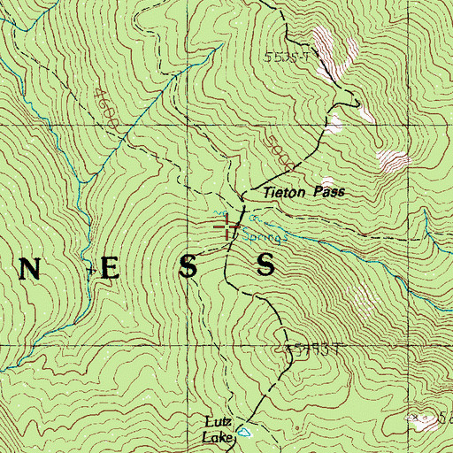 Topographic Map of Tieton Pass, WA