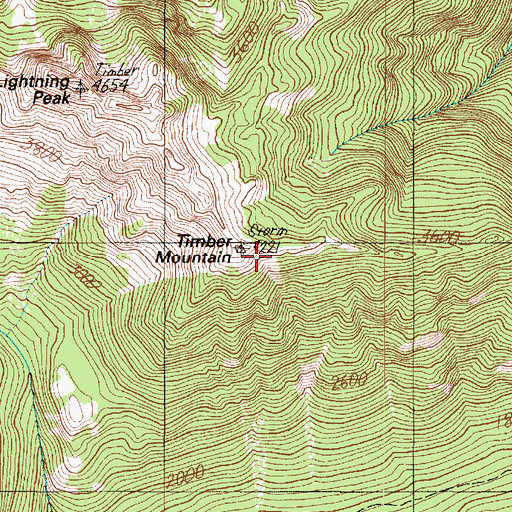 Topographic Map of Timber Mountain, WA