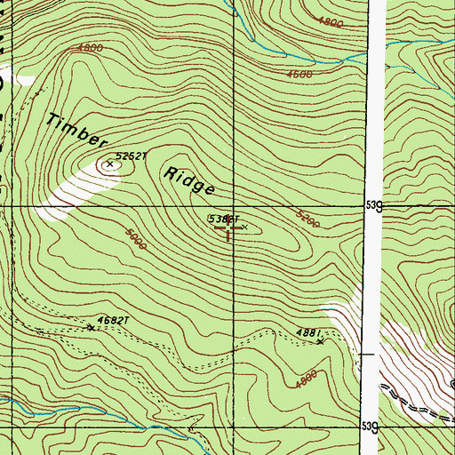 Topographic Map of Timber Ridge, WA