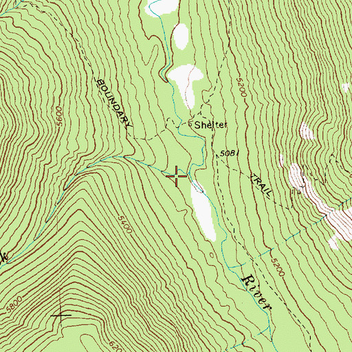 Topographic Map of Timber Wolf Creek, WA