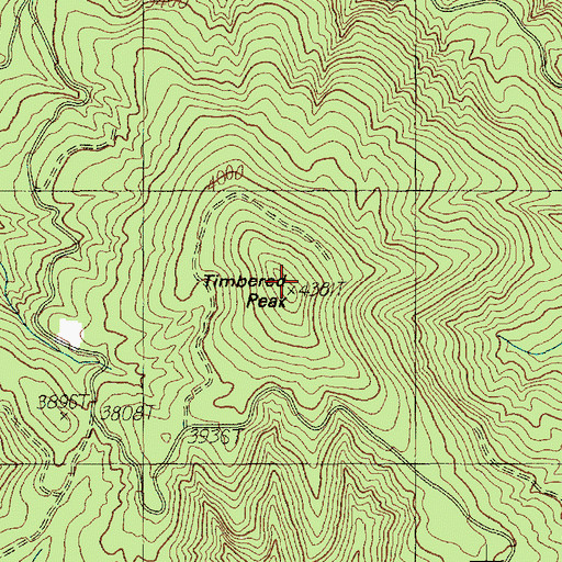 Topographic Map of Timbered Peak, WA