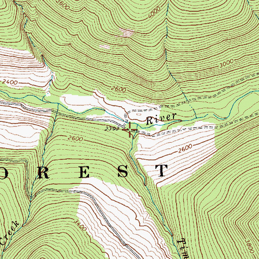 Topographic Map of Timonium Creek, WA