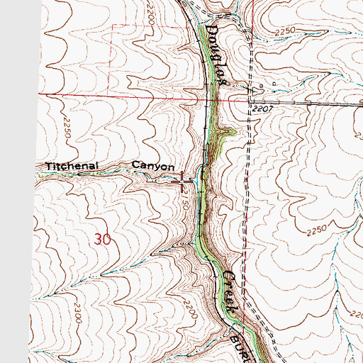 Topographic Map of Titchenal Canyon, WA