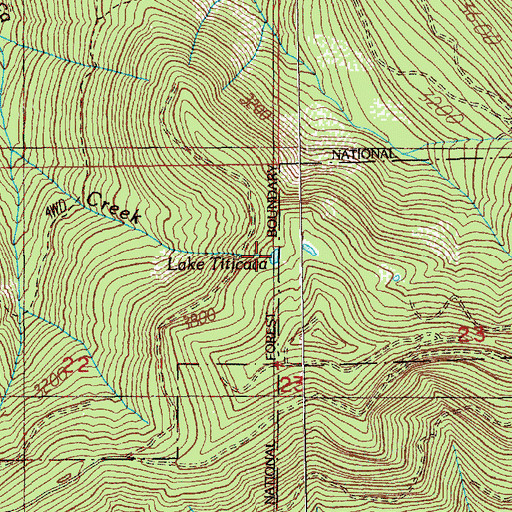 Topographic Map of Lake Titicaca, WA