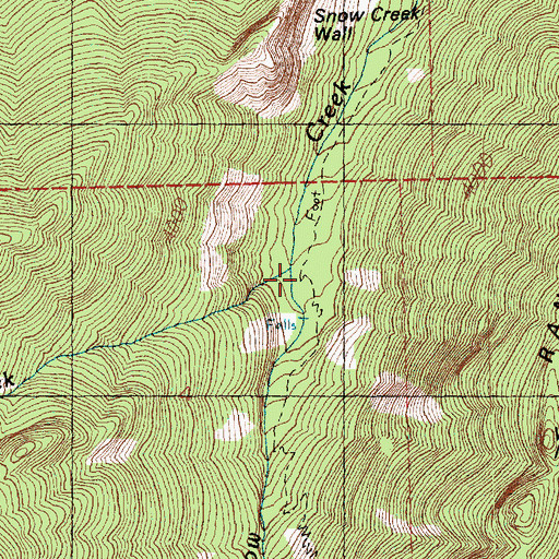 Topographic Map of Toketie Creek, WA