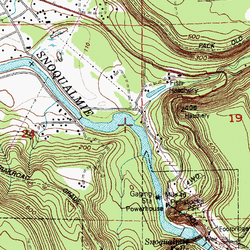 Topographic Map of Tokul Creek, WA