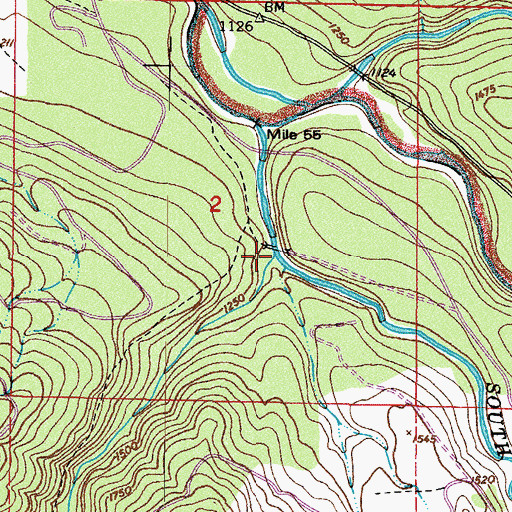Topographic Map of Tom Creek, WA