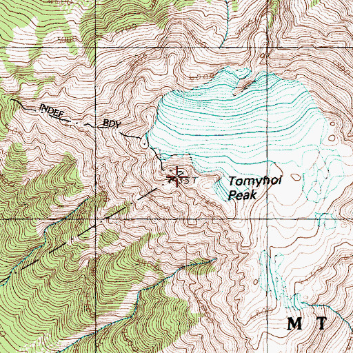 Topographic Map of Tomyhoi Peak, WA