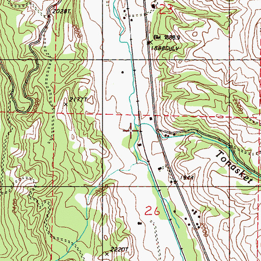 Topographic Map of Tonasket Creek, WA