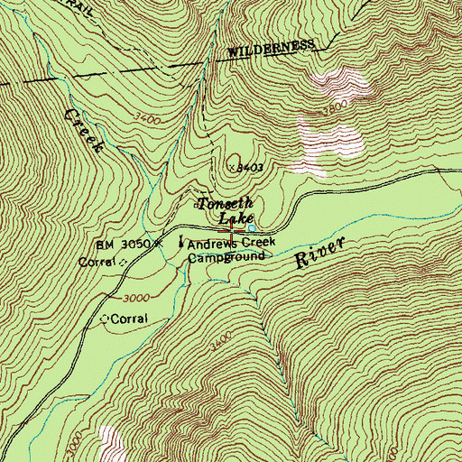 Topographic Map of Tonseth Lake, WA