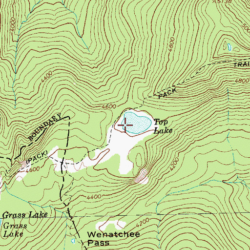 Topographic Map of Top Lake, WA