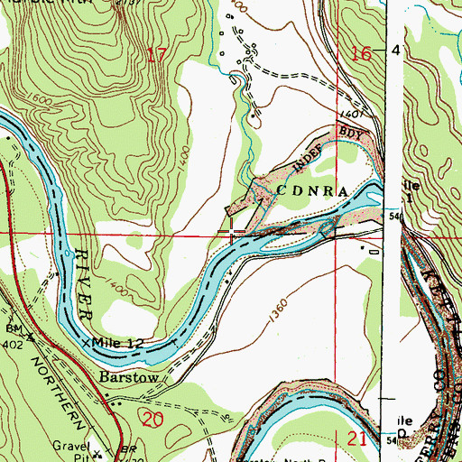 Topographic Map of Toulou Creek, WA