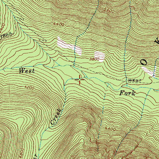 Topographic Map of Tower Creek, WA