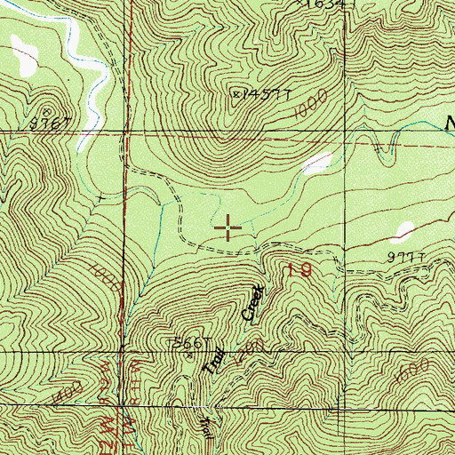 Topographic Map of Trail Creek, WA