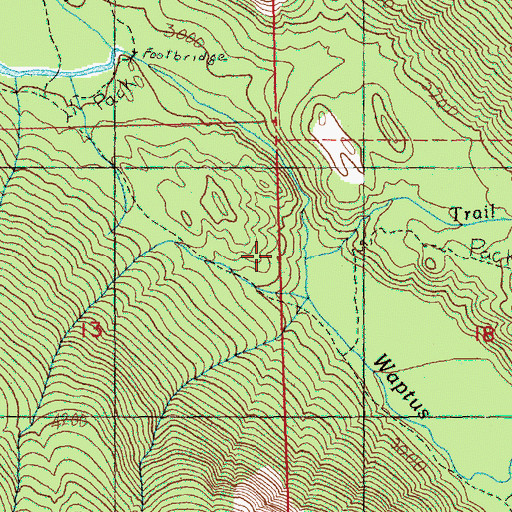 Topographic Map of Trail Creek, WA