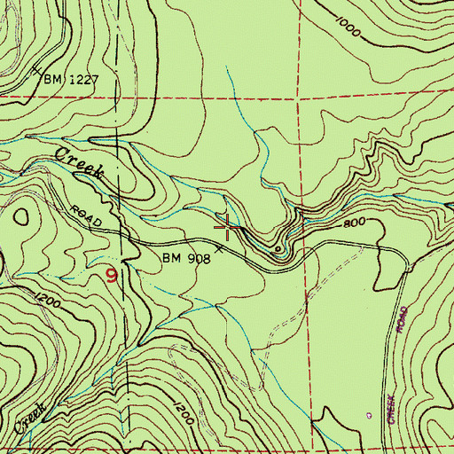 Topographic Map of Trapper Creek, WA