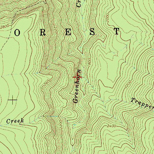 Topographic Map of Trapper Creek, WA