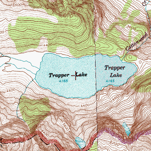 Topographic Map of Trapper Lake, WA