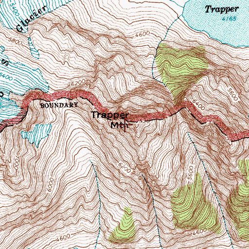 Topographic Map of Trapper Mountain, WA