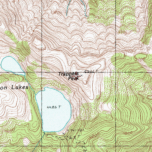 Topographic Map of Trappers Peak, WA