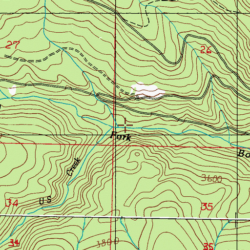Topographic Map of Trio Creek, WA