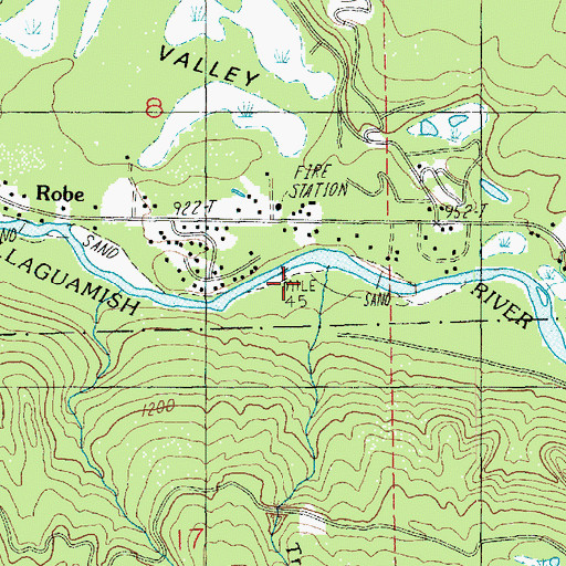 Topographic Map of Triple Creek, WA