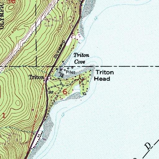 Topographic Map of Triton Head, WA