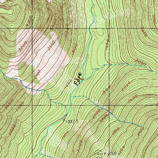 Topographic Map of Triumph Creek, WA