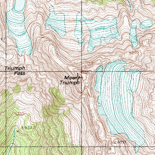 Topographic Map of Mount Triumph, WA