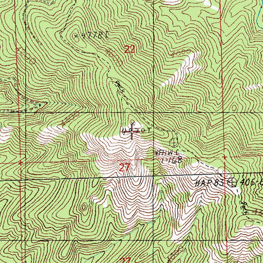 Topographic Map of Tronsen Ridge, WA