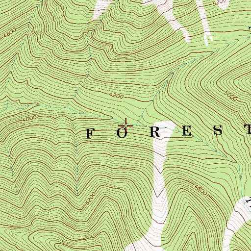 Topographic Map of Trouble Creek, WA