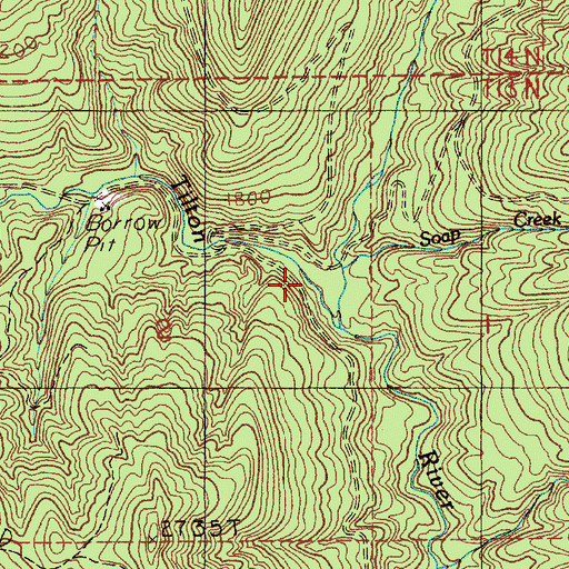 Topographic Map of Trout Creek, WA