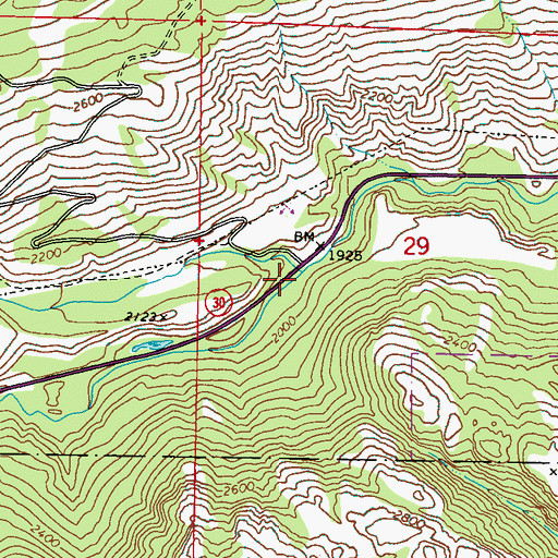 Topographic Map of Trout Creek, WA