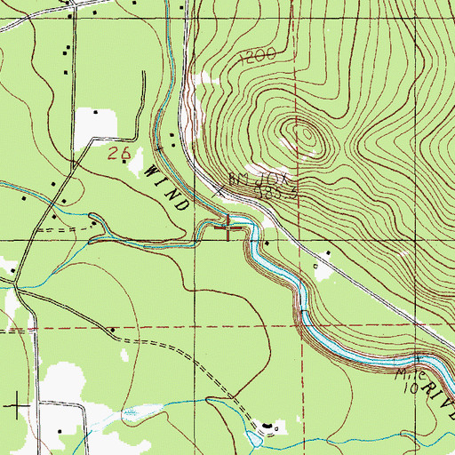 Topographic Map of Trout Creek, WA