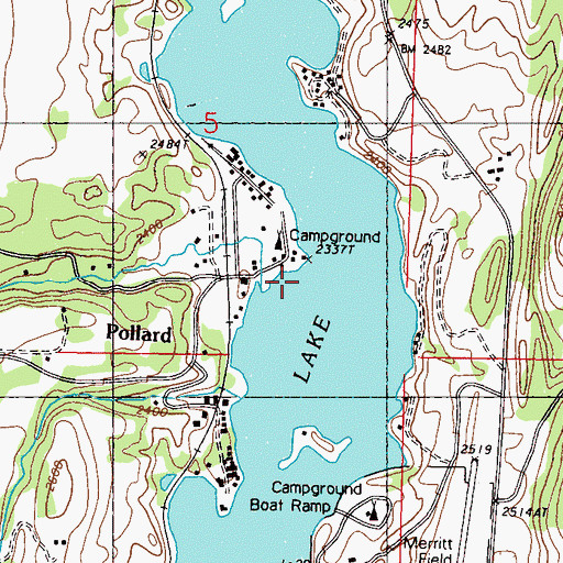 Topographic Map of Trout Creek, WA