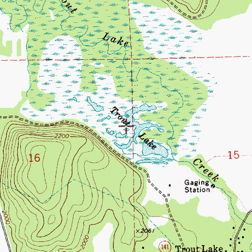 Topographic Map of Trout Lake, WA