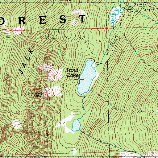 Topographic Map of Trout Lake, WA