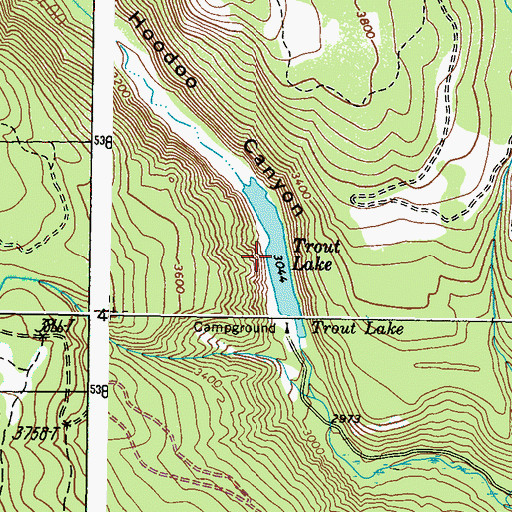 Topographic Map of Trout Lake, WA