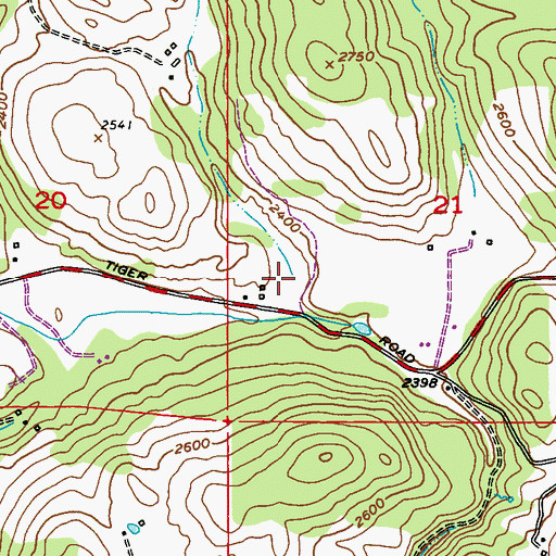 Topographic Map of Truman Wood Creek, WA