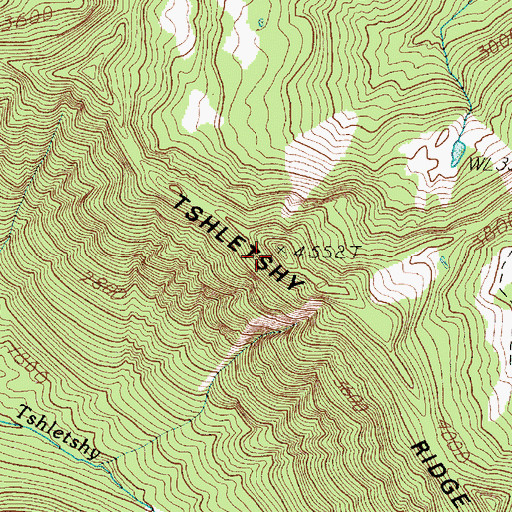 Topographic Map of Tshletshy Ridge, WA
