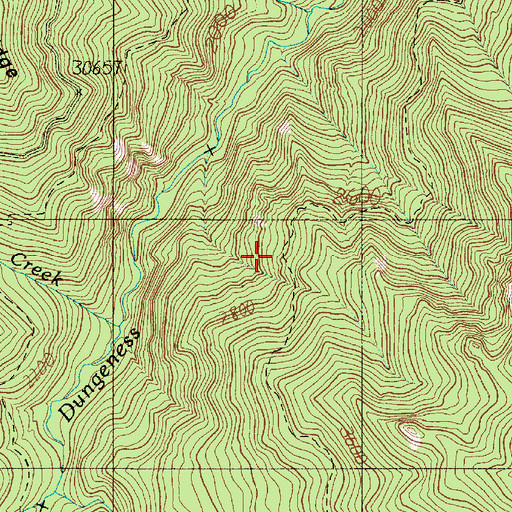 Topographic Map of Tubal Cain Mine Trail, WA