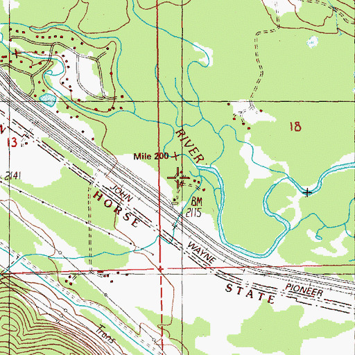 Topographic Map of Tucker Creek, WA